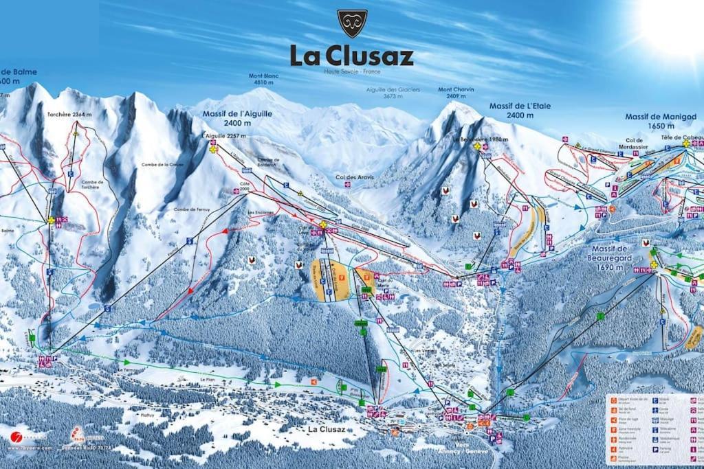 Appartement La Clusaz Avec Terrasse Sur Les Pistes De Ski Manigod Exteriér fotografie